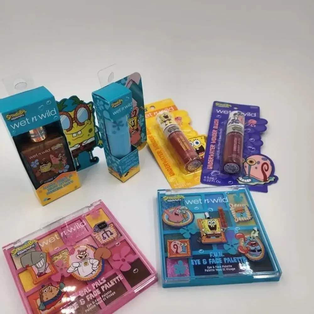 Set Of 6 SpongeBob Wet n Wild Makeup Blush Eye n Face Palette Different Makeup